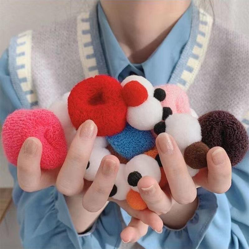 Children's Hair Band Cartoon Mini Funny Cute Big Eyed Hair Band Girl Candy Colored High Elastic Hair Loop