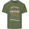 Premium Vintage 81st Birthday 1945 Unisexs Light Cotton TShirt