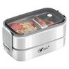 304 Stainless Steel Insulated Double-Layer Lunch Box for Microwave, with Compartments - Ideal for Students and Office Workers.