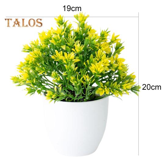 TDStore Artificial Flowers Realistic Simulated Plastic Artificial Potted Flower for Home Decor