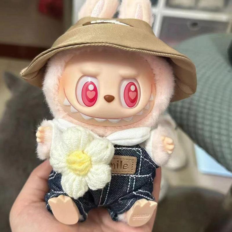 Mini Plush Doll'S Clothes Cute Outfit Accessories For Labubu V1 V2 Korea Kpop Idol Dolls Goose Dinosaur Macaron Clothing Gifts