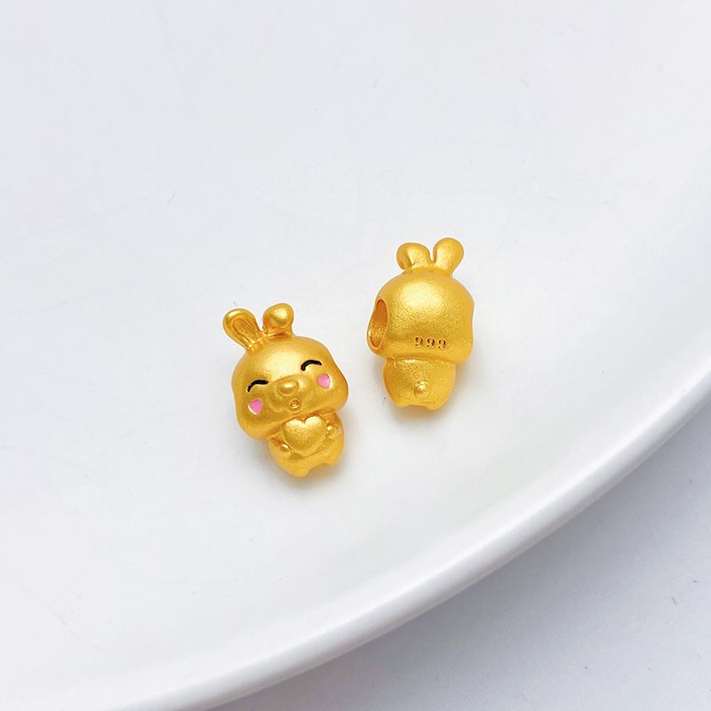 

Vietnam Placer Gold Color Retention Chinese Zodiac Pendants Separate/Loose Beads DIY Carrying Strap Bracelet/Necklace Braiding Materials Accessories