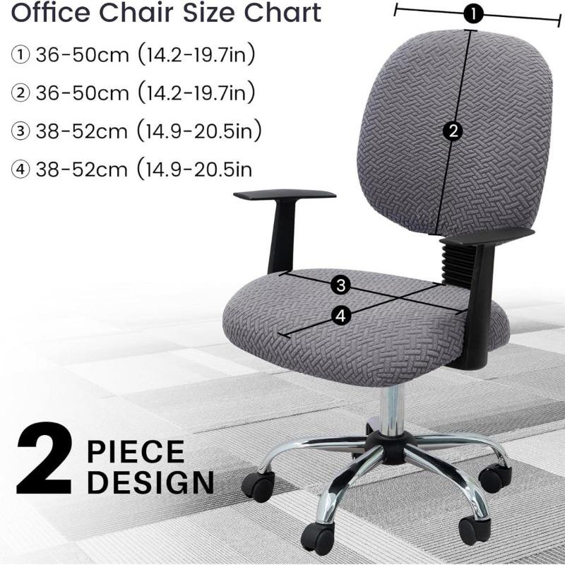 Spandex Stretchable Desk Office Chair Seat Covers Washable Rotating Backrest Coverings Cushion Pets Protectors Universal Computer Chair Slipcover
