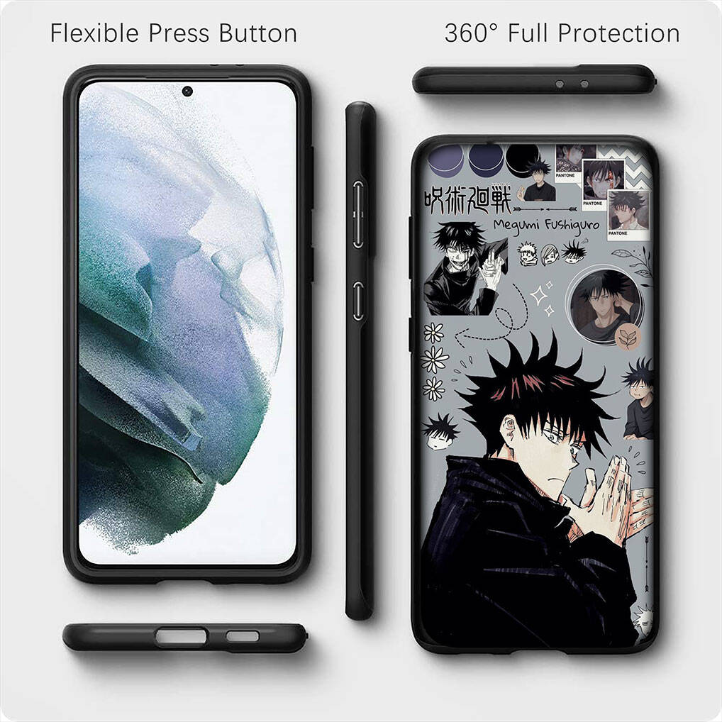 for Motorola Moto Edge 70 60 50 G54 G86 Samsung Galaxy S25 iPhone 17 16 15 Xiaomi Redmi Note 14 13 Pro Case Wallpaper Jujutsu Kaisen Gojo Satoru Cover