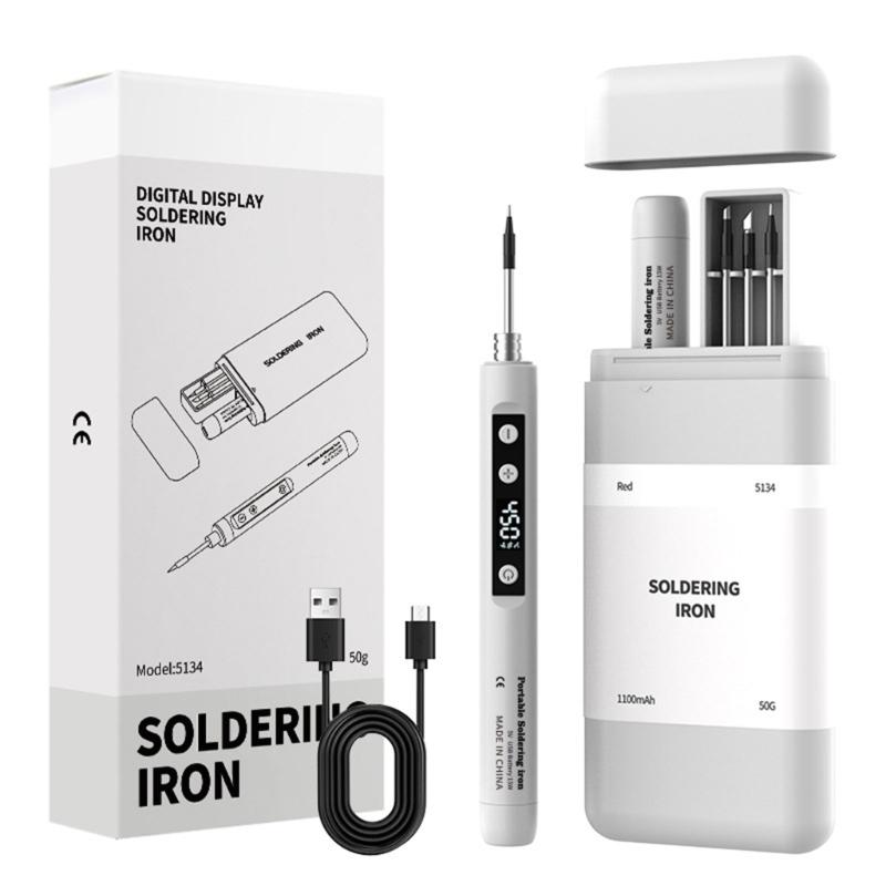 USB Soldering Iron Soldering Tool Adjustable Temperature Carrying Case Accessories Available Home Repair 230-450℃
