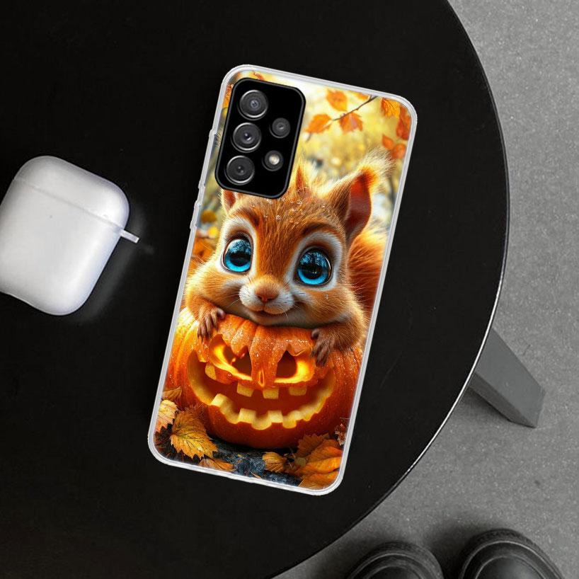 Animal Squirrel Phone Case Cover for Samsung Galaxy A12 A22 A32 A52 A72 A02S A51 A50S A31 A20S A10S Note 20 Ultra 10 Plus Galaxy