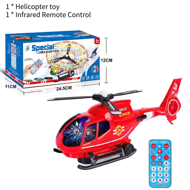 

Іграшковий вертоліт Дитячий інфрачервоний пульт дистанційного керування Електричний літак Світлодіодні музичні вогні червоний