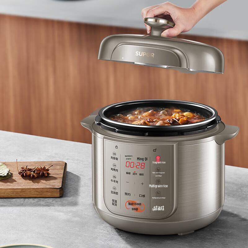 Supor 6L Smart Electric Pressure Cooker with Dual Pots CN plug (adapter included)
