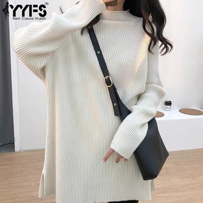 Women's Fashion Casual Fall Winter Solid Color Print Long Sleeve Half Turtleneck Sweaters