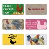 Vintage Metal Chicken Licenses Plate Signs Decor Plaque Metal Decoration for Hen House Door Farmhouse