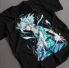 Hunter X Hunter Killua Zoldyck Godspeed Print Tshirt Black Oversized Cotton Anime Tee Casual Streetwear For Fans