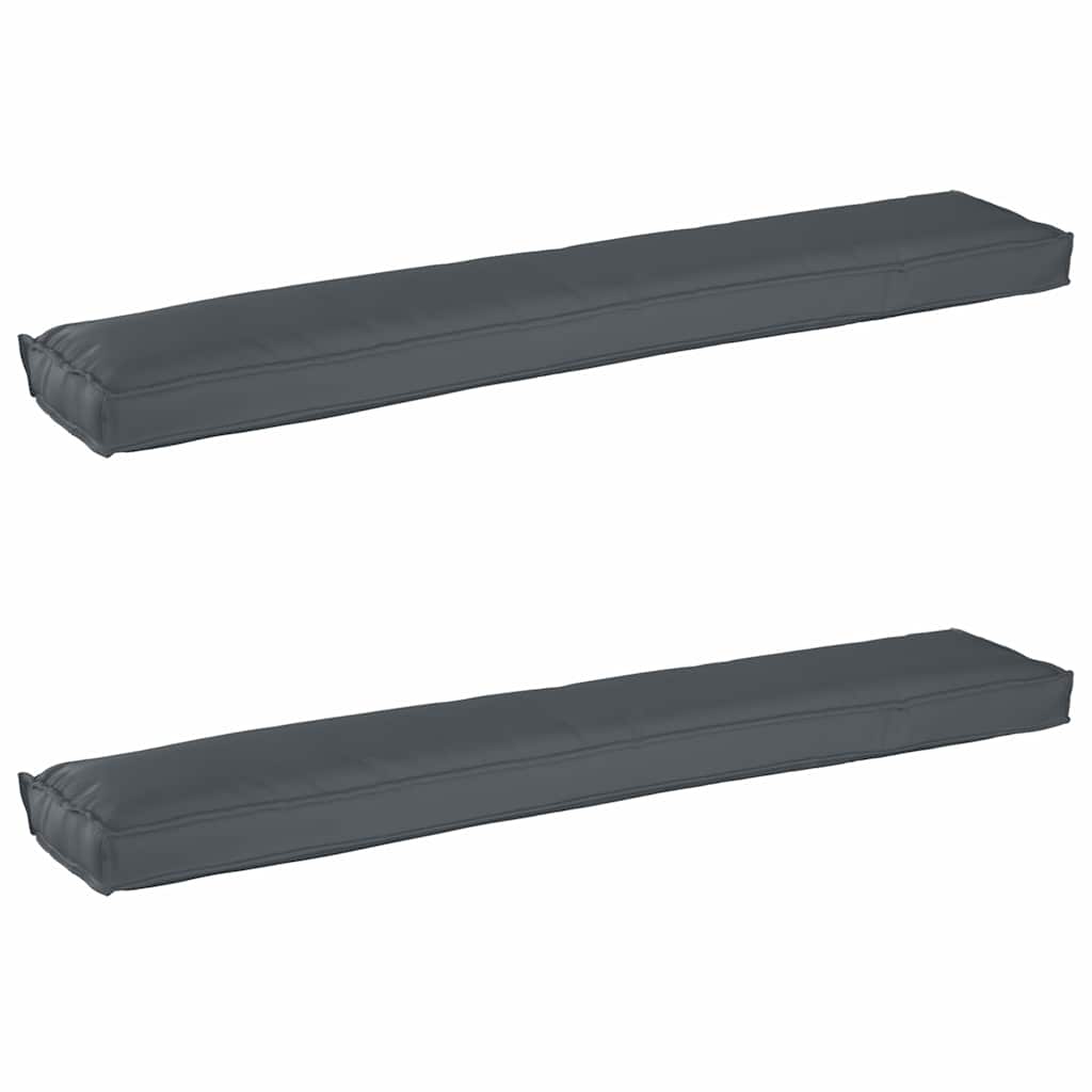 Pallet Cushion Set 2 Pcs Anthracite 200 X 40 X 8 Cm Oxford Fabric