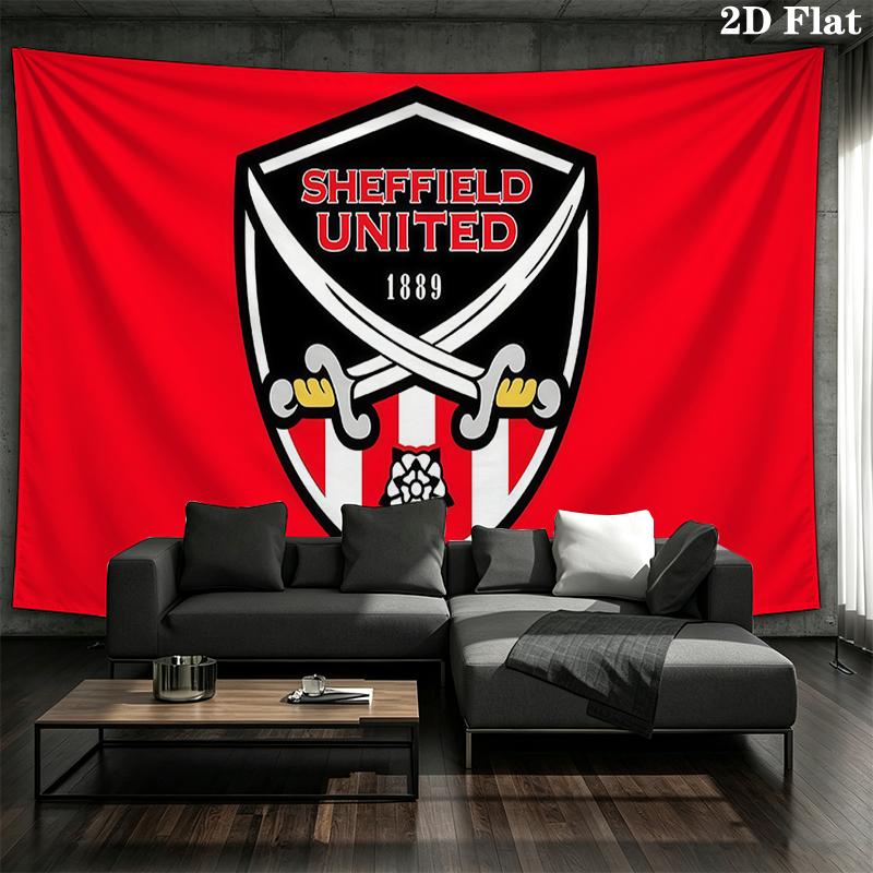 Sheffield United FC Wall tapestry, aesthetic printed fabric blanket, suitable for bedroom, living room, and home decor.