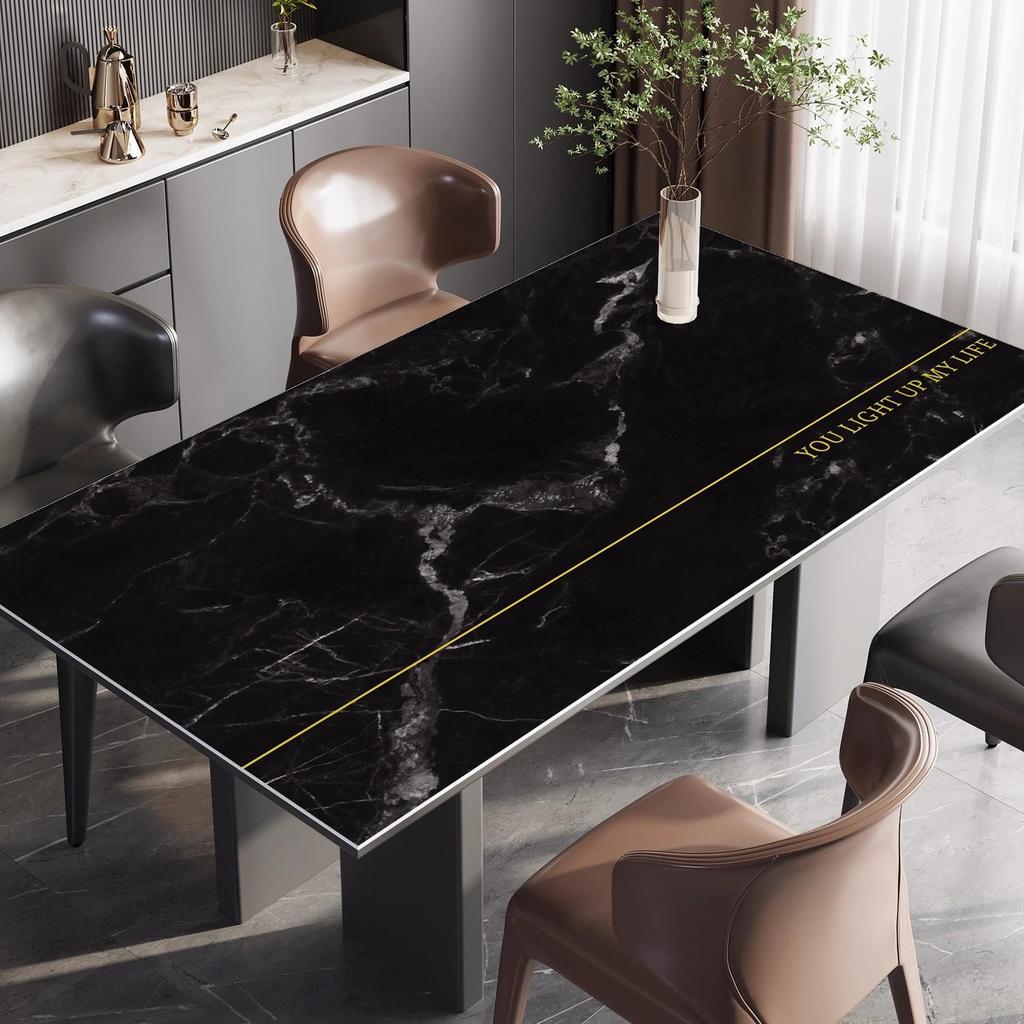 Elegant Marble Waterproof Placemat - Oilproof, Anti-scalding, Wash-free Table Pad for Coffee Tables