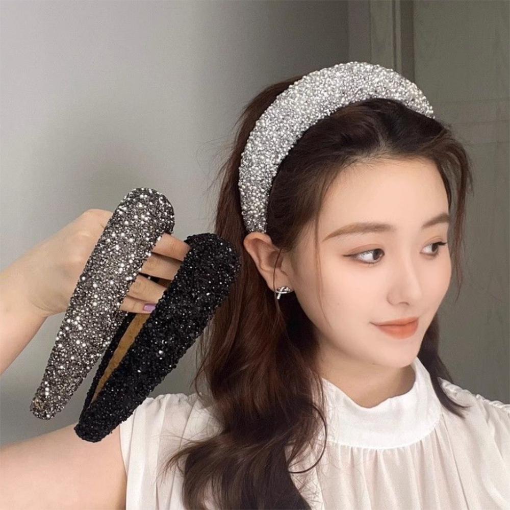Diamond Headband Glitter Sparkle Jeweled Womens Headbands Hair Bands Wide Fashion Hair Hoops Girls Hair Accessories