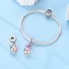 Copper Butterfly Colorful Winged Angel Cross Charms Pendants Fit Original Bracelet Diy Beads For Women Making Gift