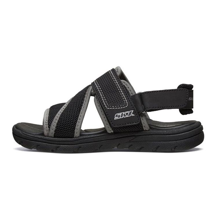Сандалии Skechers Supreme на липучках Детские сандалии Черно-серые 92222L-BKGY 27.5