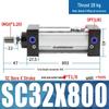 SC63 High Thrust Small Pneumatic Cylinder, Model SC40/50/80/100*125X150X200X500-S