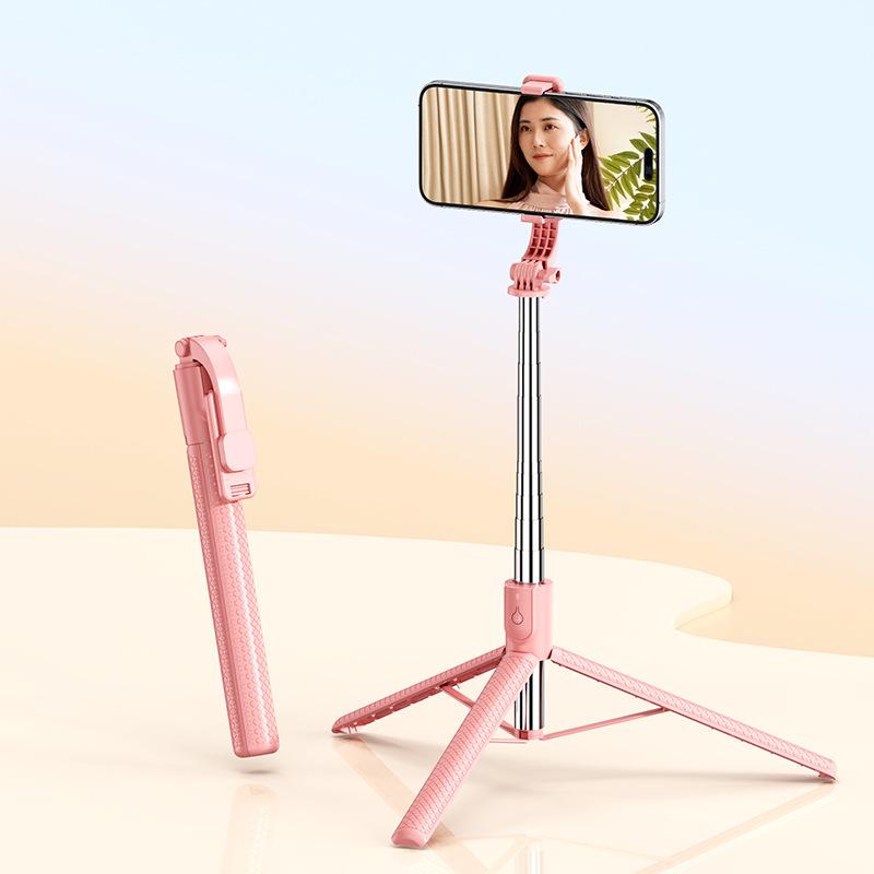 Bluetooth Selfie Stick & Tripod: Extendable Phone Holder for Live Streaming & Photography.