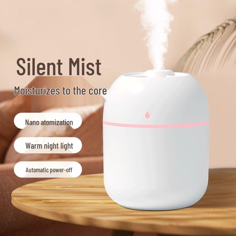Portable USB Silent Air Humidifier for Home, Office, Car, and Bedroom