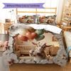 goat Pattern Bedding Quilt Set Quilt Cover Pillowcase Home Decoration Birthday Gift (1 * duvet cover + 2 * pillowcase, without core)