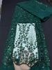 African Lace Fabrics 2026 High Quality Lace French Nigerian Sequins Beaded Tulle Lace Fabric Ladies For Party Dresses 5 Yards