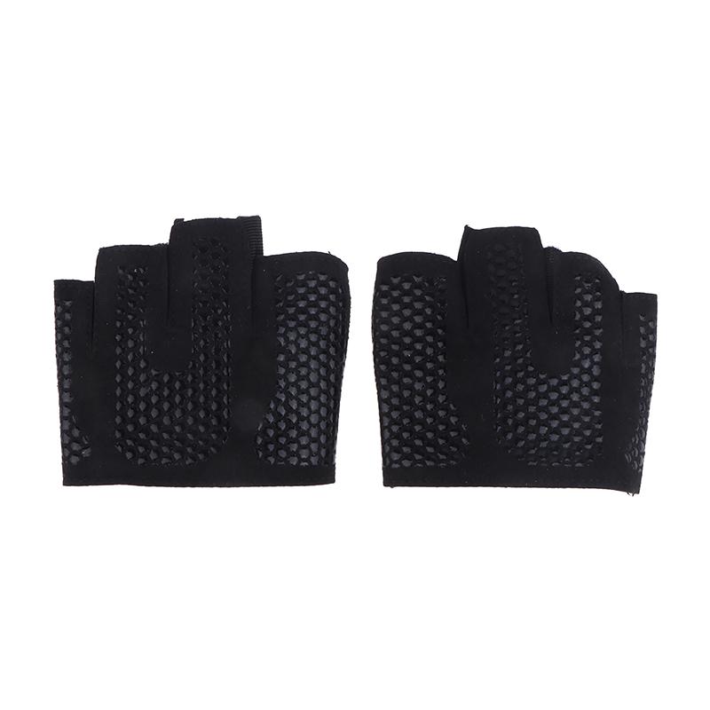 Gym Fitness Four-Finger Half Finger Gloves Silicone Workout Glove Pull Up Power Weight Lifting Grips Hand Plam Protector
