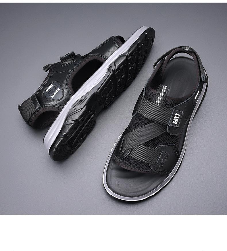 Fashion Summer Fashion Platform Hollow Outdoor Beach Men's Sandals Designer Soft Sole Casual Leather Man Shoes Sandalias Hombre Verano