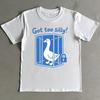 Funny Silly Goose Graphic Tee: Handmade Cotton Humor Shirt