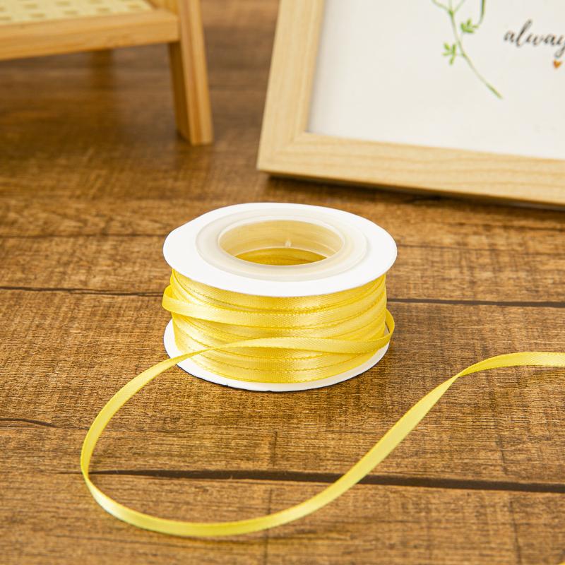 3Mm Thin Ribbon Balloon 1Roll Colorful Rope Ribbon Double-Sided Ribbon Party Card Gift Decoration Diy Packaging Hair Accessories