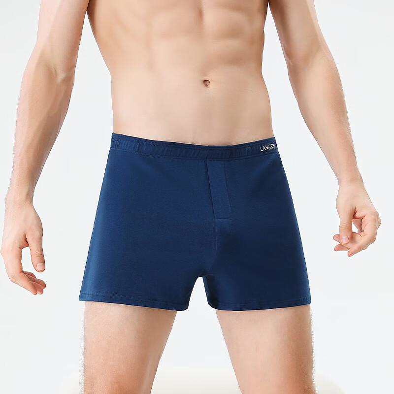 LANGSHA Men's Loose Cotton Boxer Briefs 3-Pack