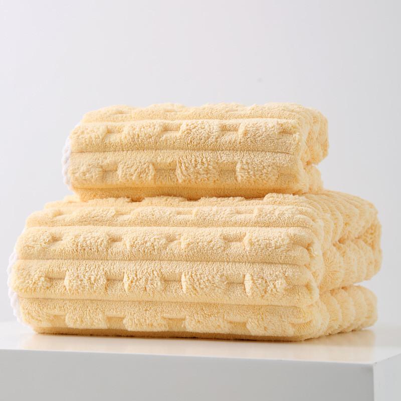 Microfiber Face Towel With Thick Coral Fleece For Soft Absorption And Home Use