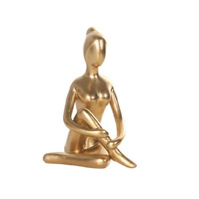 Statua Scultura Yoga Statua Statuetta Resina Accento per la Casa Spazio Abitativo Camera da Letto Scaffale Mensola Decorazione