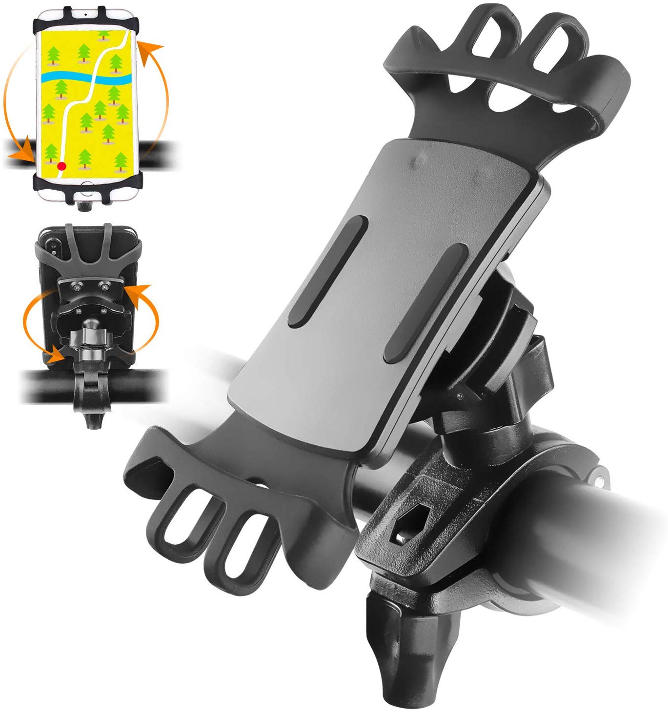 New Bicycle Phone Mount Universal Phone Holder for Motorcycle Handlebars BiKe Phone Holder Manual clip
