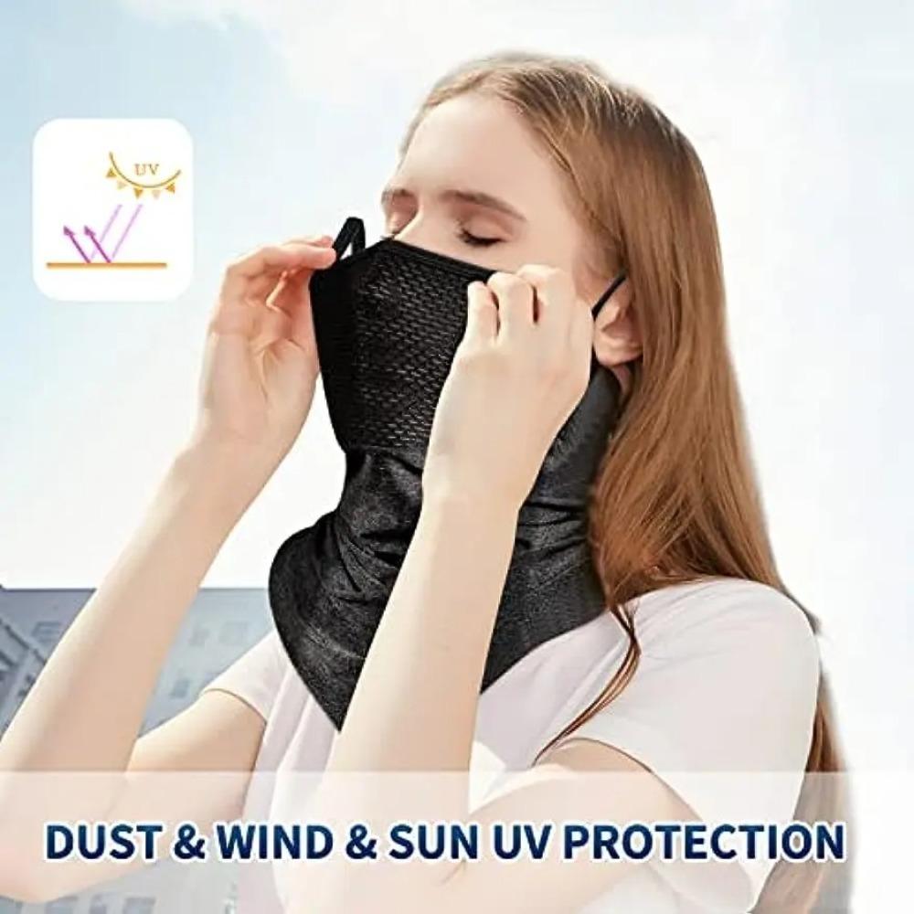 Dustproof Ice Silk Head Cover UV Protection Face Neck Protection Scarf  Unisex