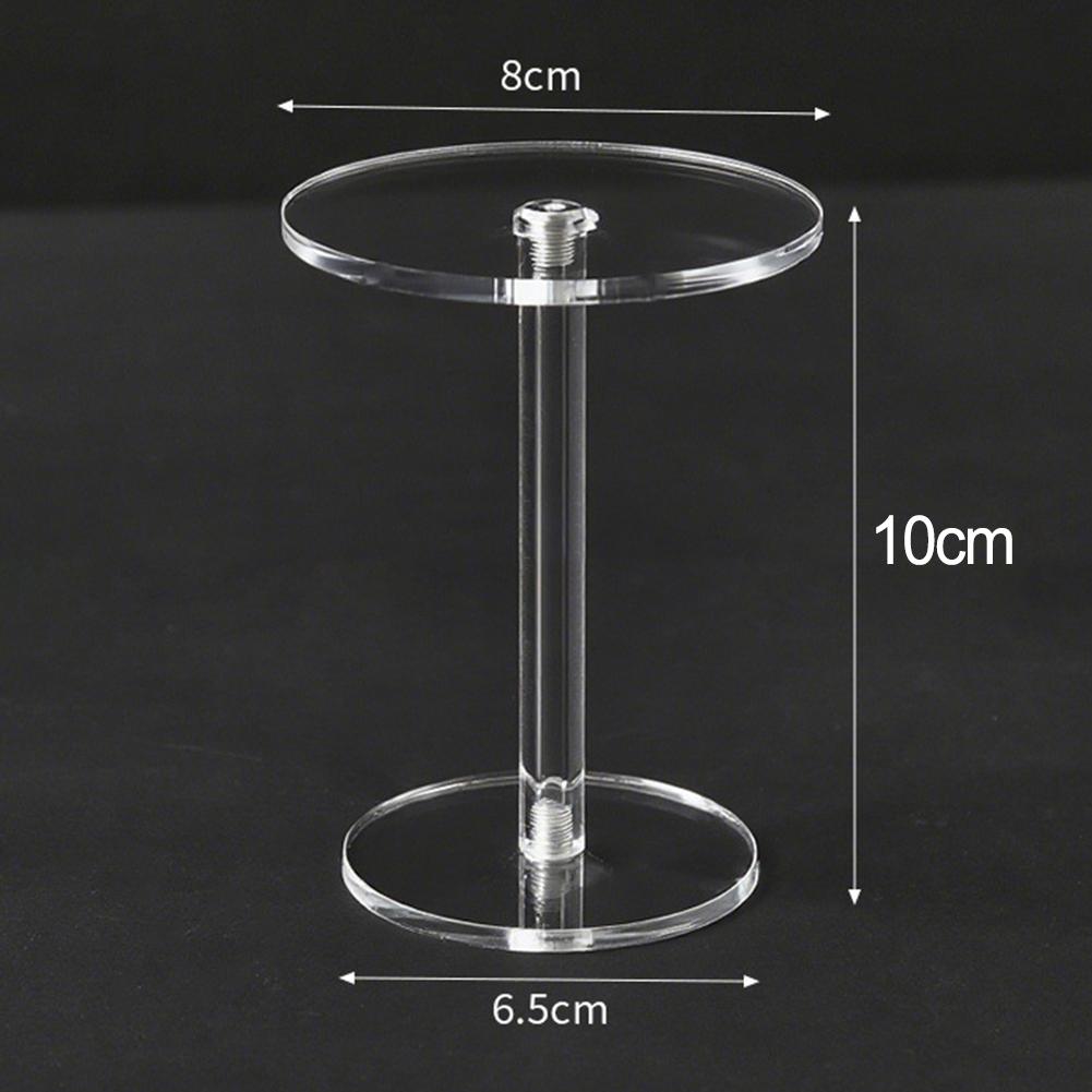 Clear Acrylic Round Display Risers Set Of 3, Multi-Height Stands For Jewelry, Watches, Cupcakes, Retail Showcase