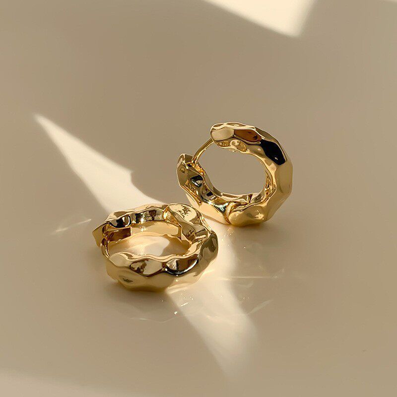 Fashion Multilayer Ring C- Shaped Stud Earrings for Women Minimalist Minority Design Earrings Fashionable Earrings Accessible Luxury Fancy