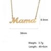 Collana con ciondolo a forma di lettera "Mama" per donna, in acciaio inossidabile, girocollo, alla moda, regalo per la festa della mamma.