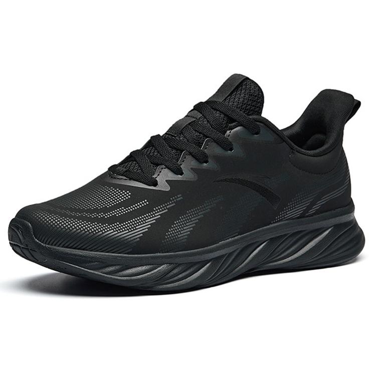 New Anta Cushioning, Breathable, Lightweight Low Top Running Shoes Men's Black Gray 112235571-7
