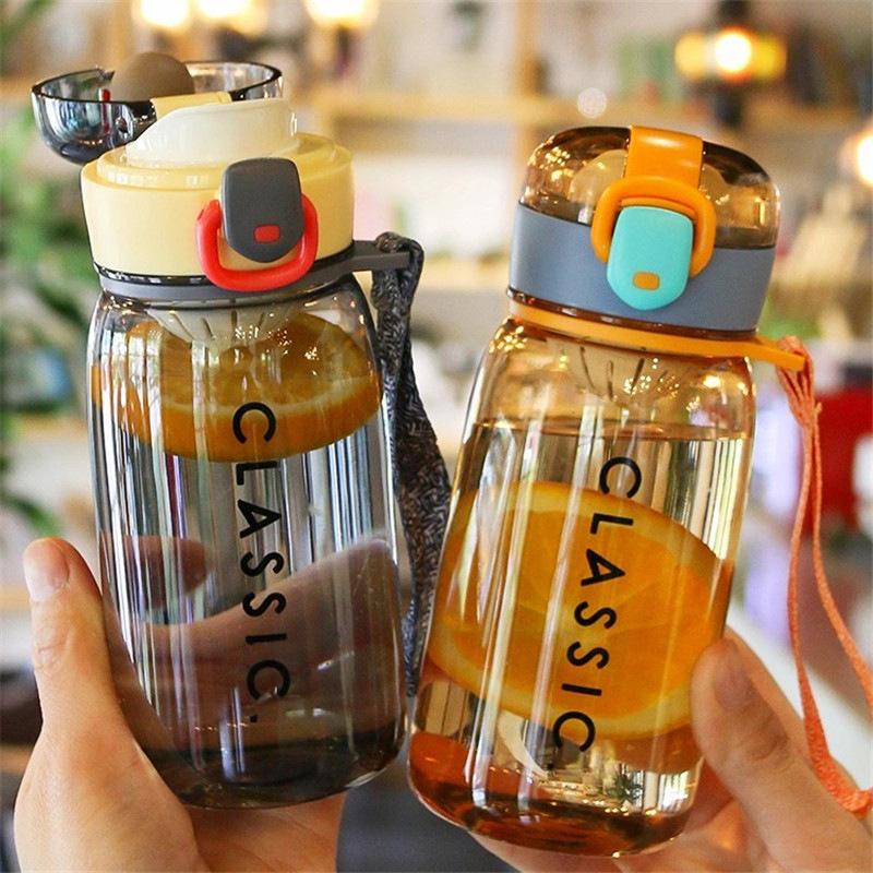 

1pcs Water Cup Sports Bouncing Water Cup Large-capacit Water Cup Accompanying Cup 400ml помаранчевий