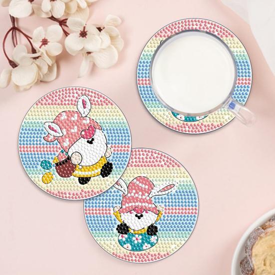 

1 комплект DIY горный хрусталь живопись подставка мультяшный узор настольная защита подставка для украшения обеденного стола