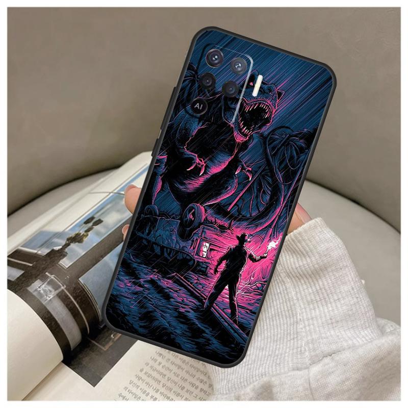 Jurassic Dinosaur World For OPPO A15 A16 A17 A5 A9 A31 A53 A54 A57 S A74 A94 A77 A76 A96 A52 A72 A91 A92 A93 Case
