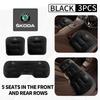 OENU7 For Skoda Flannel Warm Car Seat Anti Slip Cover Chair Front Rear Cushion Pad Octavia Superb RAPID FABIA KAMIQ KAROQ KODIAQ YETI