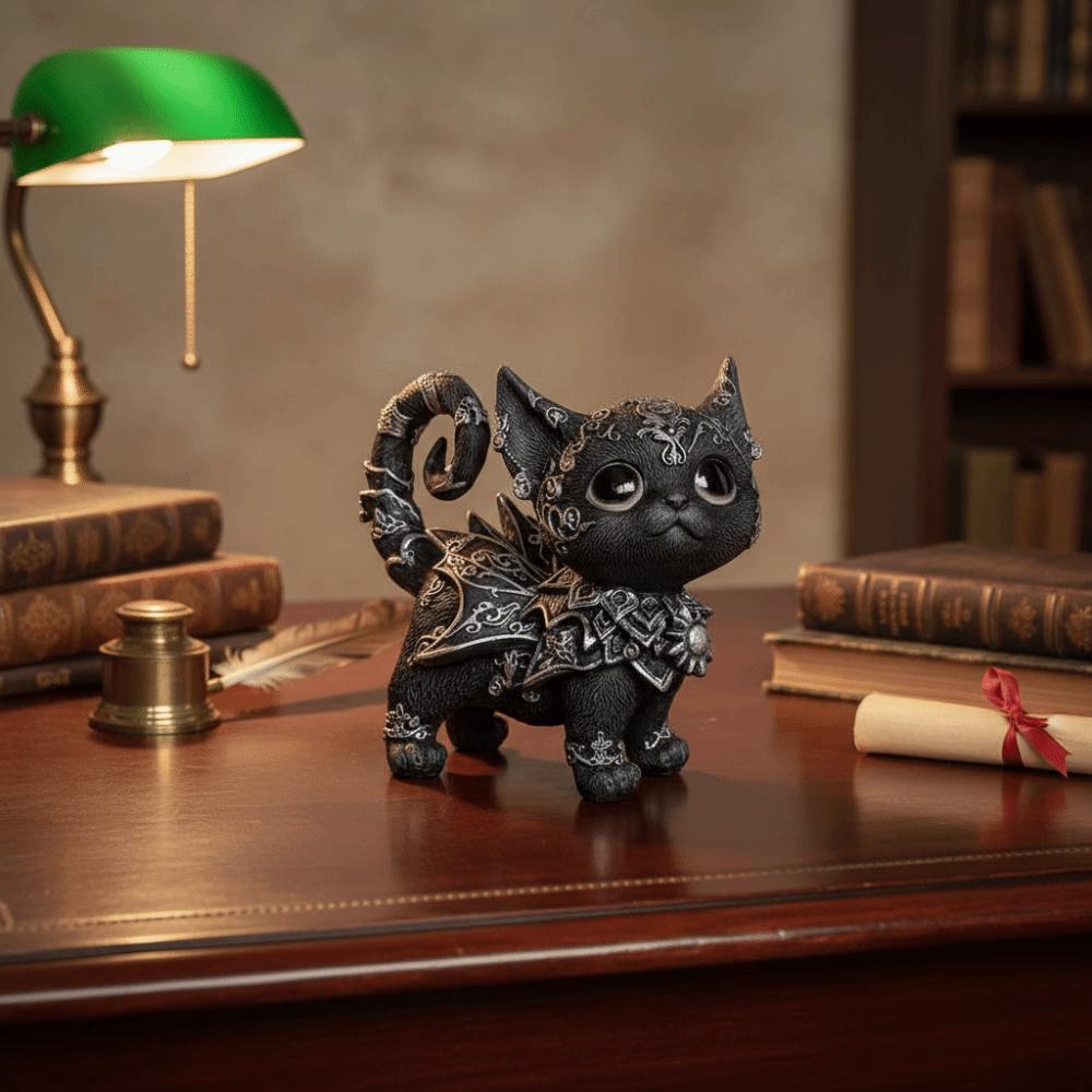 Mysterious Black Kitten Black Cat Toy Ornament Desktop Ornament Cat Action Figure  Collection