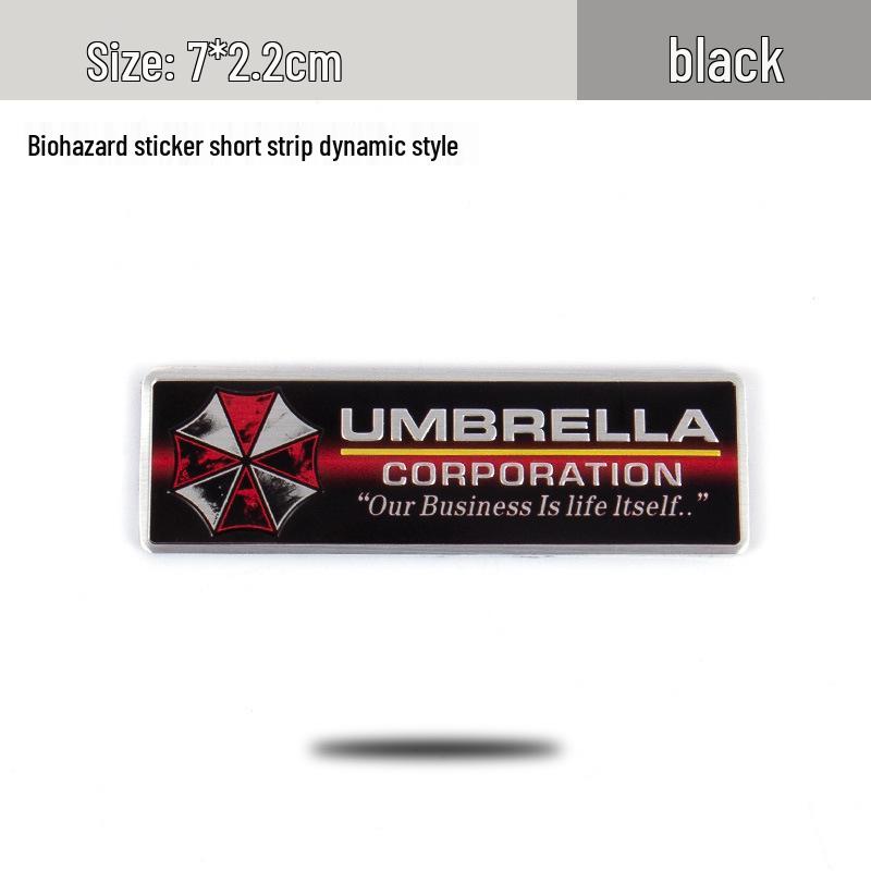 Creative Metal Car Stickers: Biochemical Crisis Scratch Cover & Umbrella Design