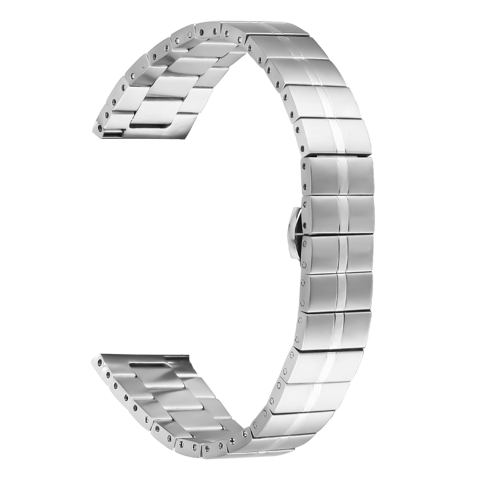 

For Garmin Vivomove Trend/Venu Sq 2 Stainless Steel Wrist Strap Replacement Smartwatch Band Silver