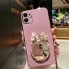 Flower mirror new iPhone15promax Apple 13 mobile phone case 16pro all-inclusive 14 soft case 12 women 11