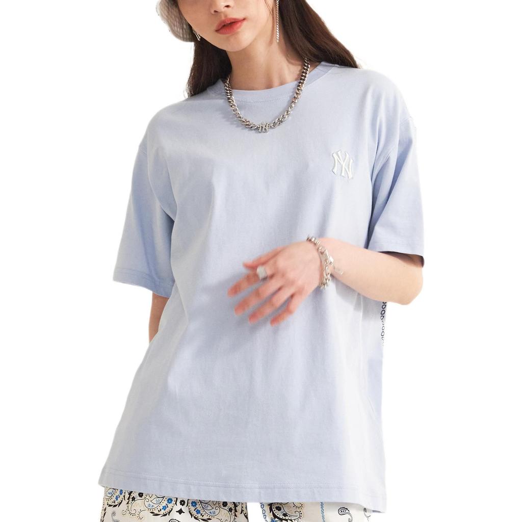 MLB New York Yankees T Shirts Unisex Light Blue Crew Neck Moderate Straight Fit 3ATS52023-50BLL