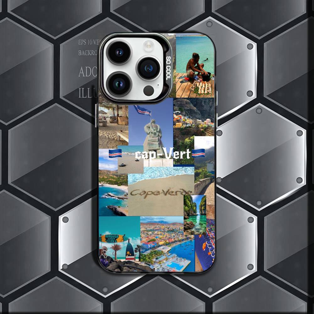 

Cape Verde Phone Case For iPhone 16,15,14,13,12,11,Mini,Pro,E,MAX Black Candy Matte Shockproof Cover iPhone14pro
