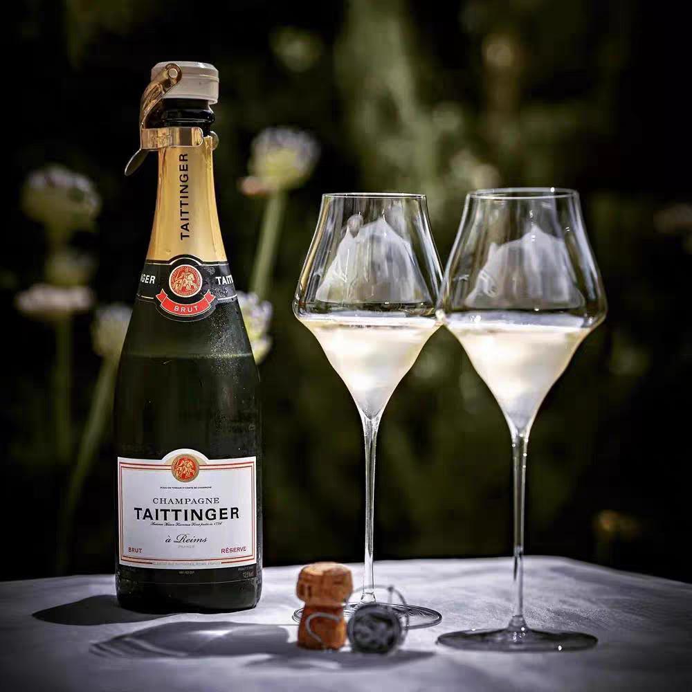Copa de Vino Blanco Fina de Cristal Hecha a Mano - Flauta de Champán Artesanía Dulce Copa Perfecta Para Bebidas No Espumosas